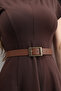 Antique Plated Rectangular Buckle Women's Trouser Belt, Dress Belt, Coat Belt - 2