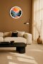 Abstract - Bohemian - Nature - Sea View Modern Wall Clock - 42cm - White Case with Glass Front - 2