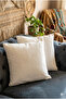 Soft Textured 2-Piece Throw Pillow Cover Bohemian Punch Sofa Pillow Cover, Throw Pillow Cover - 4