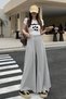 Women's 2 Thread Trend Wide Leg Sweatpants High Waist Relaxed Fit