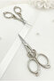 Silver Promise Engagement Scissors, Ribbon Opening Special Day Ceremonial Sewing Embroidery Scissors Silver - 3