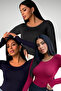 Women's Burgundy Navy Blue Anthracite 3-Piece Princess Collar