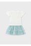 Summer Girls' 2-Piece Tulle Skirt Set - Green - 4