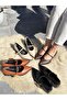 Galye Black Leather Heeled Shoes