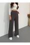 High Waist Velcro Closure Palazzo Trousers - 3