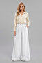 Women's Wide Leg Pants Double Pleated Elastic Waist Pants