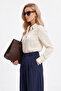Women's Wide Leg Pants Double Pleated Elastic Waist Pants - 3