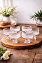 6-Piece Glass Turkish Delight Bowl with Footed Base, Crystal-Looking Coffee and Chocolate Treat Container