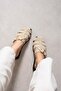 Women's Buckle-Strapped Knitted Band Casual Slippers Comfortable Sole Stylish Summer Flat Sole Comfortable Slippers - 2