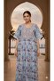 All over Floral Printed Jalabiya with Embroidery on yoke