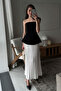 Women's Elastic Waist Plain Pleated Maxi Skirt - 2
