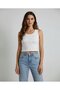 Intive Moda Ottoman Fabric Diamond Pattern Crew Neck Shiny Stone Detailed Premium Blouse/Crop