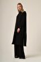 Women's Chiffon Detail Suit Black 31331 - 3