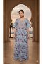 All over Floral Printed Jalabiya with Embroidery on yoke - 3