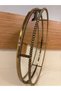 Tray Decorative Round Mirror Cast Brass Color Antique Aged Diameter 35X35 cm - 8