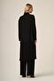 Women's Chiffon Detail Suit Black 31331 - 6