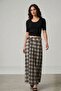 Women's Plaid Skirt Black 31357