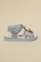 Şirinbebe Orthopedic Baby Girl Sandals with Silver Butterfly Detail - 4