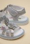 Şirinbebe Orthopedic Baby Girl Sandals with Silver Butterfly Detail - 2