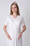 Maternity Nightgown and Robe Set – Maternity, Patterned Robe and Lace-Trimmed Cotton Viscose Nightgown - 5