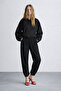 Women's Oversize Seasonal Suede Jacket with Epaulet Detail - 4