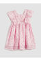 Nevavm Square Neck Ruffle Girls' Dress with Difference - 3