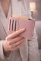 Women's Silvery Zippered Card Holder Wallet with 8 Card Holders, Mini Wallet with Money Compartment - 2