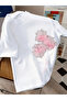 3 pieces pink flower bouquet printed premium oversize t-shirt