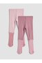 Trendlucky Girl's Leggings with Socks in Difference Colors 2-Pack