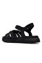 Women's Leather Daily Sandals 26Y 26025609Y Black - 3