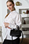 Black Women's Hand and Shoulder Bag with Gold Buckle, Stylish Design, Suitable for Daily Use - 6
