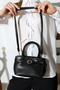 Black Women's Hand and Shoulder Bag with Gold Buckle, Stylish Design, Suitable for Daily Use - 5