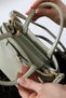 Mint Green Women's Hand and Shoulder Bag with Gold Buckle, Stylish Design, Suitable for Daily Use - 8