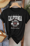 California Printed Women's Khaki T-Shirt