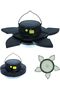 Solar Emergency Charging Lamp HL-0087, Portable LED Light with Flower Design Base, Black