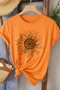 Beige Sunflower Special Design Printed Women's T-Shirt