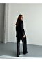 Black Cassi Belt Detailed Long Sleeve Jacket and Pants Set Tns-4452 - 4