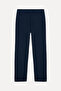 Men's Navy Blue Loose Fit Tie-Waist Trousers - 7