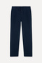 Men's Navy Blue Loose Fit Tie-Waist Trousers - 6