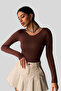 Women's 4-Piece White Cream Brown Black Princess Collar Bluz - 5