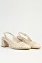 Beige Women's Heeled Shoes Pc-55783 - 3