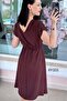 Elastic Waist Button Detail Aerobin Dress 6Y101 - 2