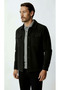 Black Velvet Men's Coat – Modern Lightweight Seasonal Coat - 2