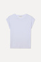 Women's White Crew Neck Low Sleeve T-Shirt