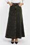 Women's a Form Green Denim Skirt - 2