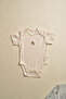 Embroidered Short Sleeve Snap Fastener Baby Bodysuit - 2