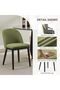 Wooden Dining Chairs Set of 2, Modern Farmhouse Upholstered Linen Fabric Kitchen Chairs with - 6