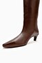 Corvel Tan Skin Genuine Leather Women's Heeled Boots - 6