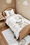 Small Astronaut Patterned Single Duvet and Pillowcase - 4