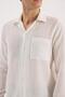 White Comfort Fit Pocketed Snap Fastener 100% Cotton Denim Shirt - 3